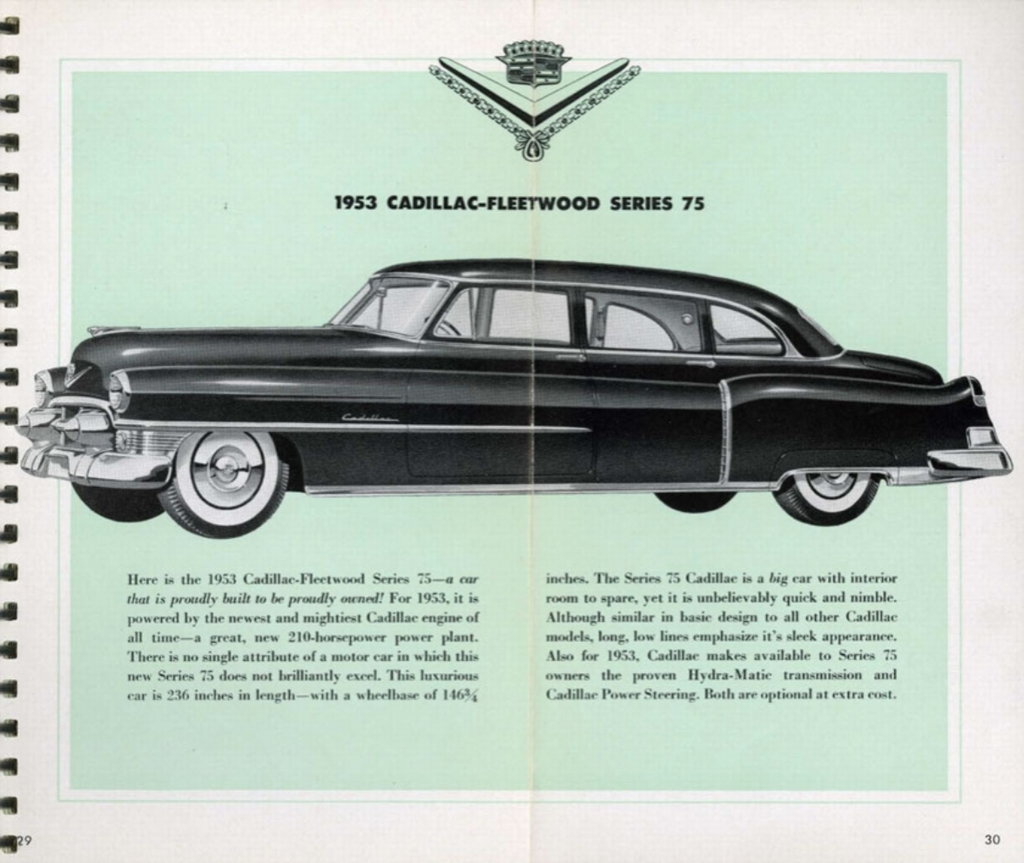 1953 Cadillac Salesmans Data Book Page 85